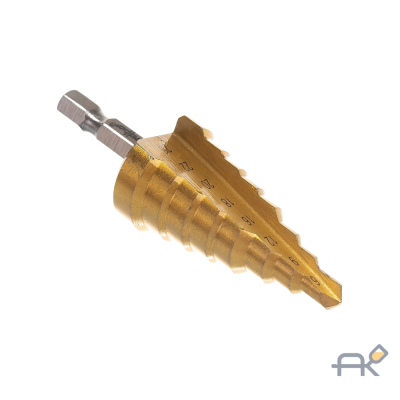 Сверло по металлу ступенчатое HSS для отверстий 6-25мм. 6-9-12-16-18-20-22-25 мм Remocolor 35-6-625